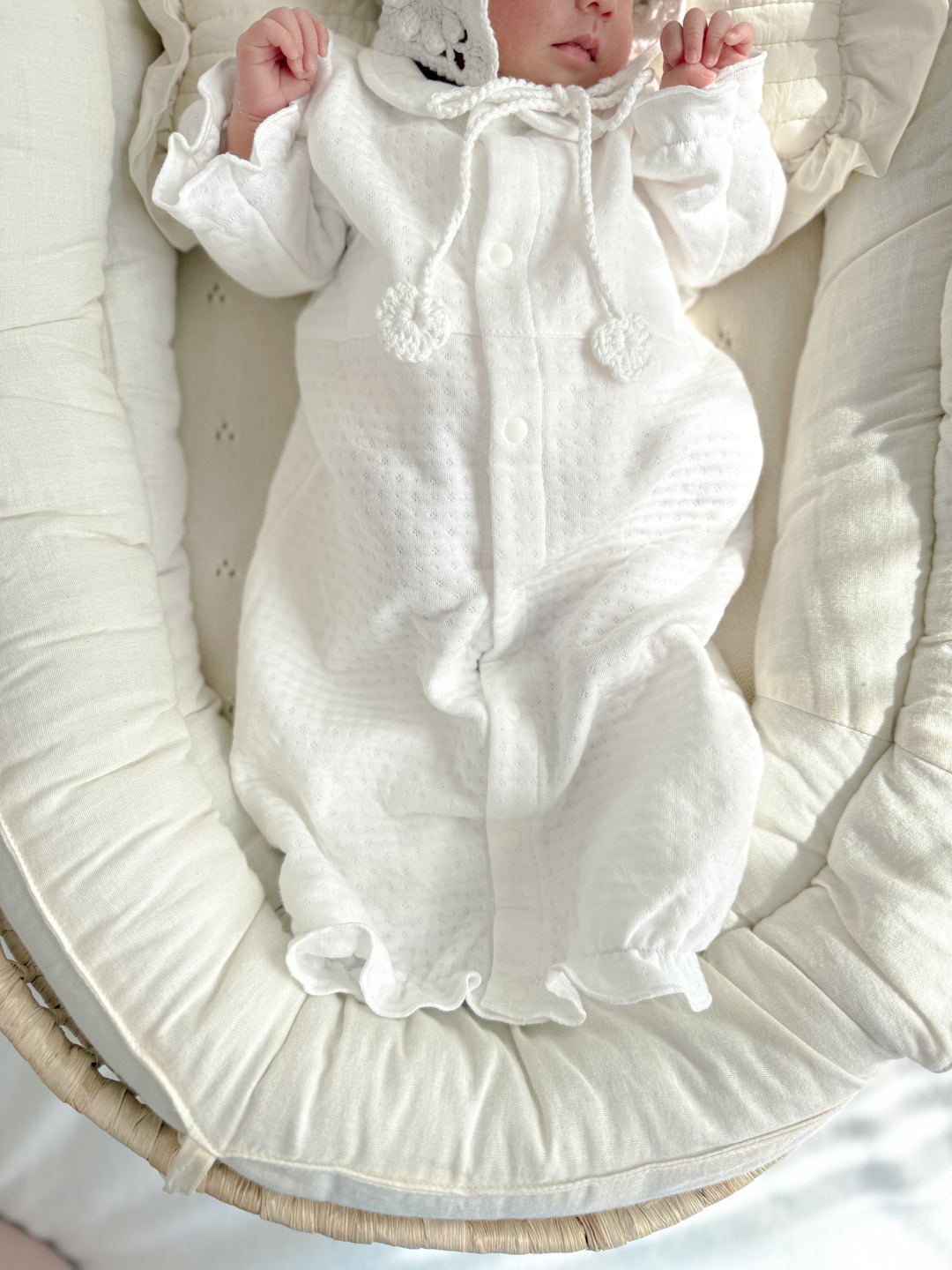 【即納】 bébé/ (長袖) Milky Organic Quilt Dressall