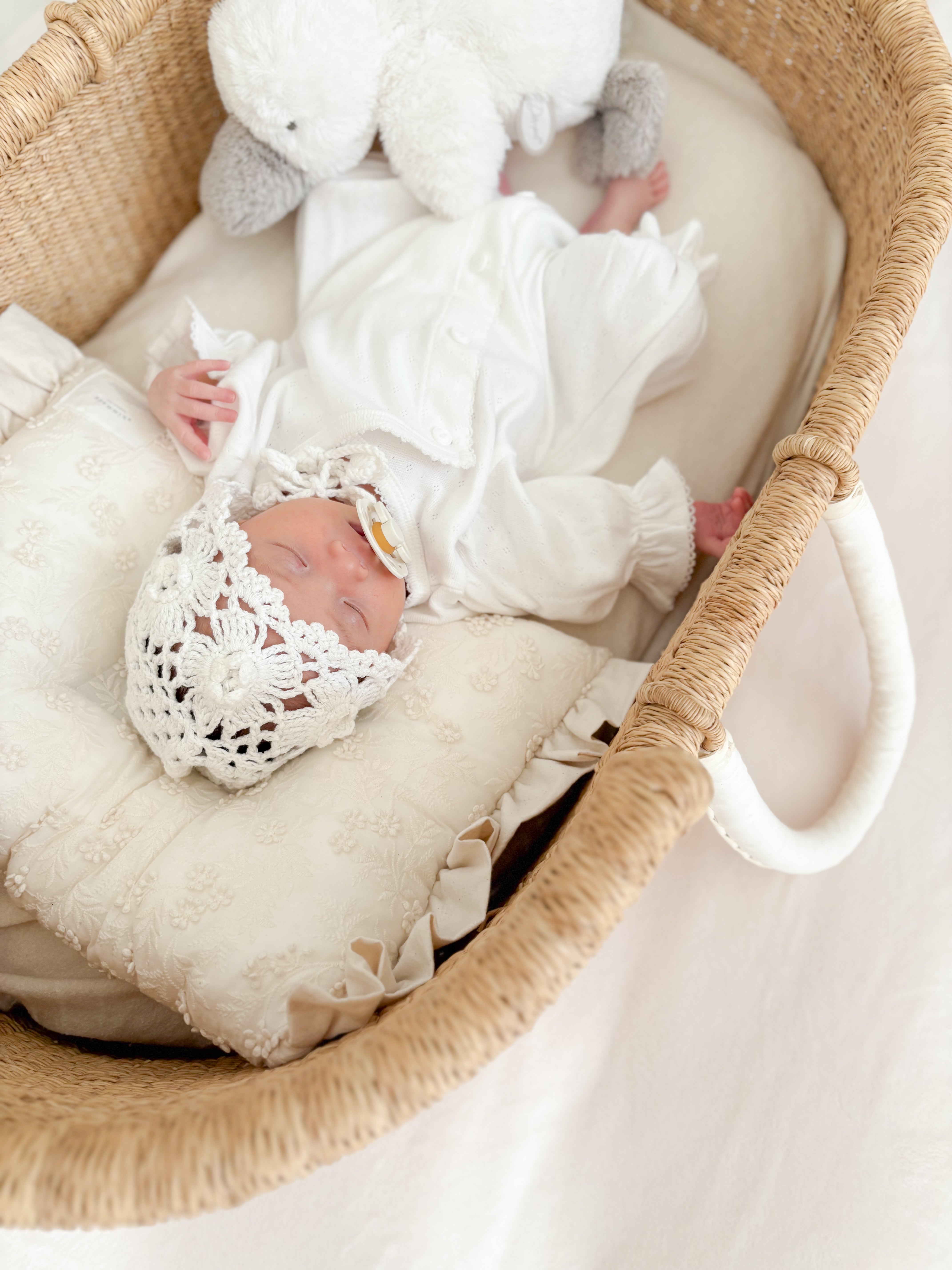 即納】 monbebe / Mary Rose Handmade Bonnet – ciel de bébé