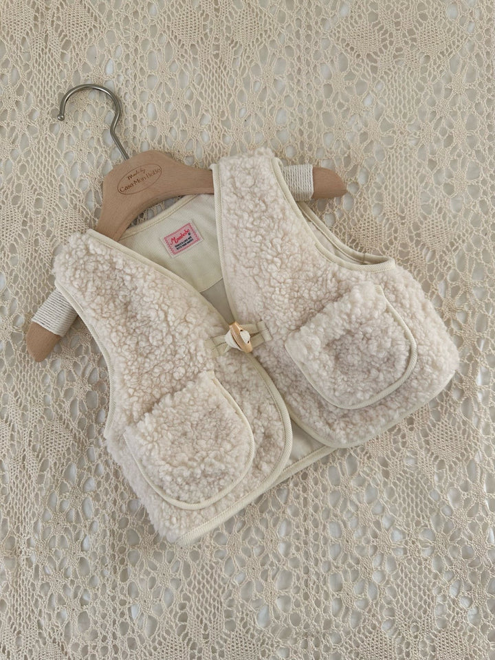 【11/28 brown S再入荷】 monbebe / Bebe wool vest