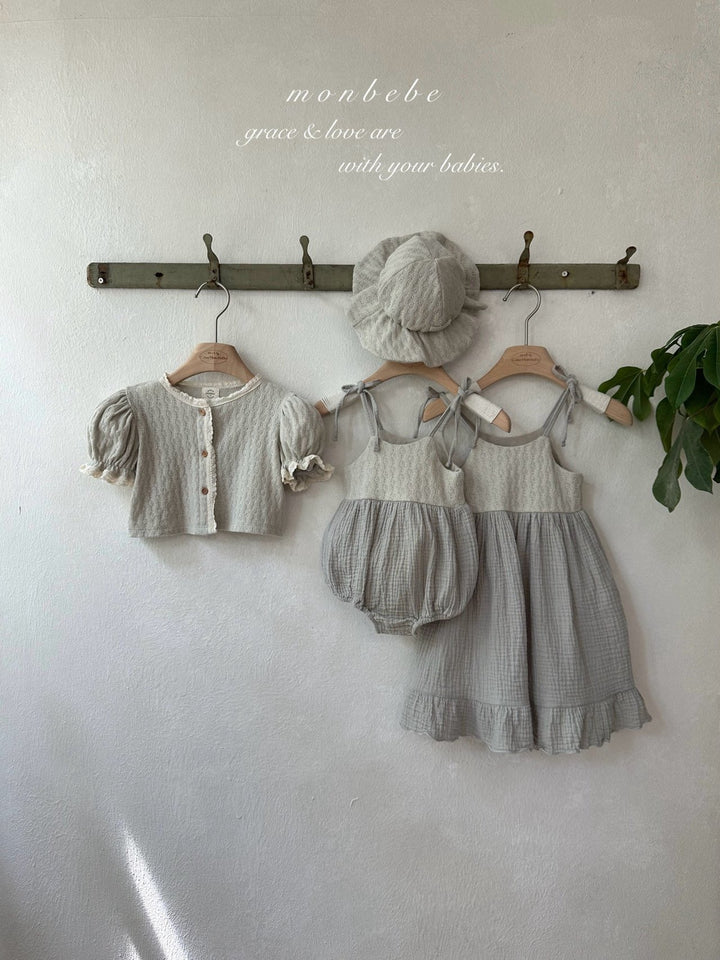 【予約】monbebe / Rosé Knit One-piece
