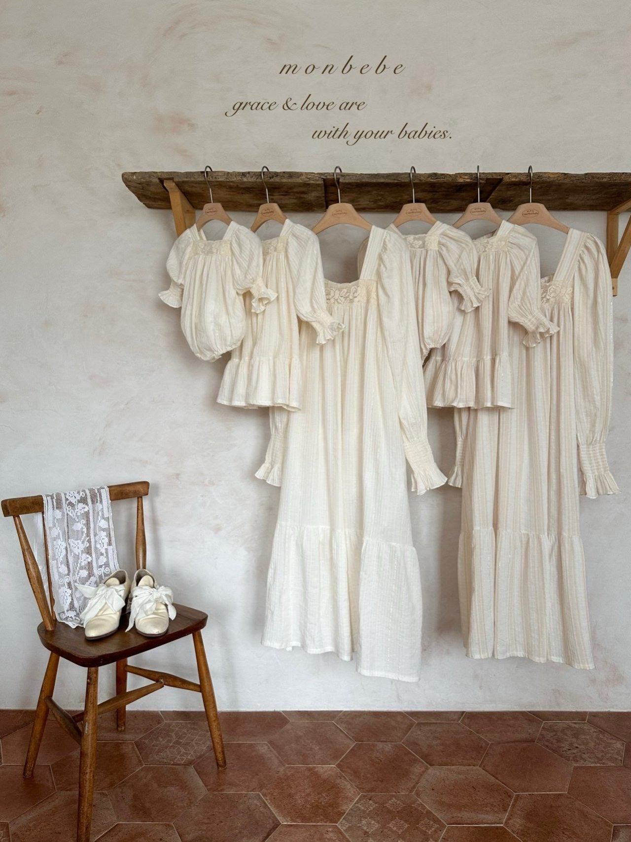 即納】monbebe / (mom) New vintage dress – ciel de bébé