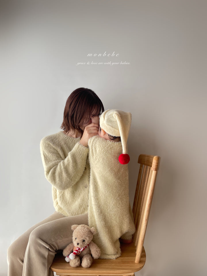 【予約】 monbebe /Teddy cardigan  (mom)