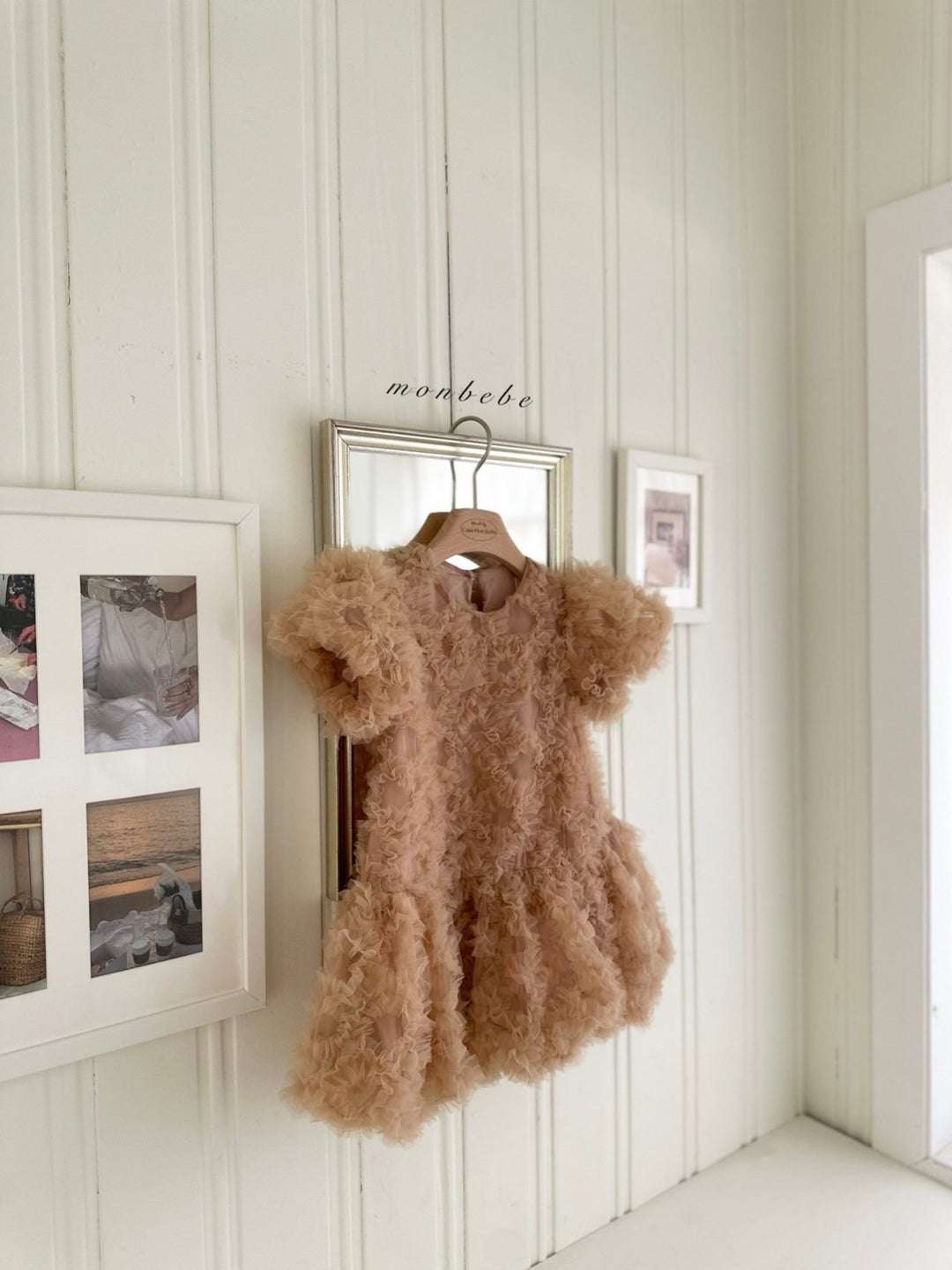 【新作 11/12予約受付開始】monbebe / Blanc Shasha dress