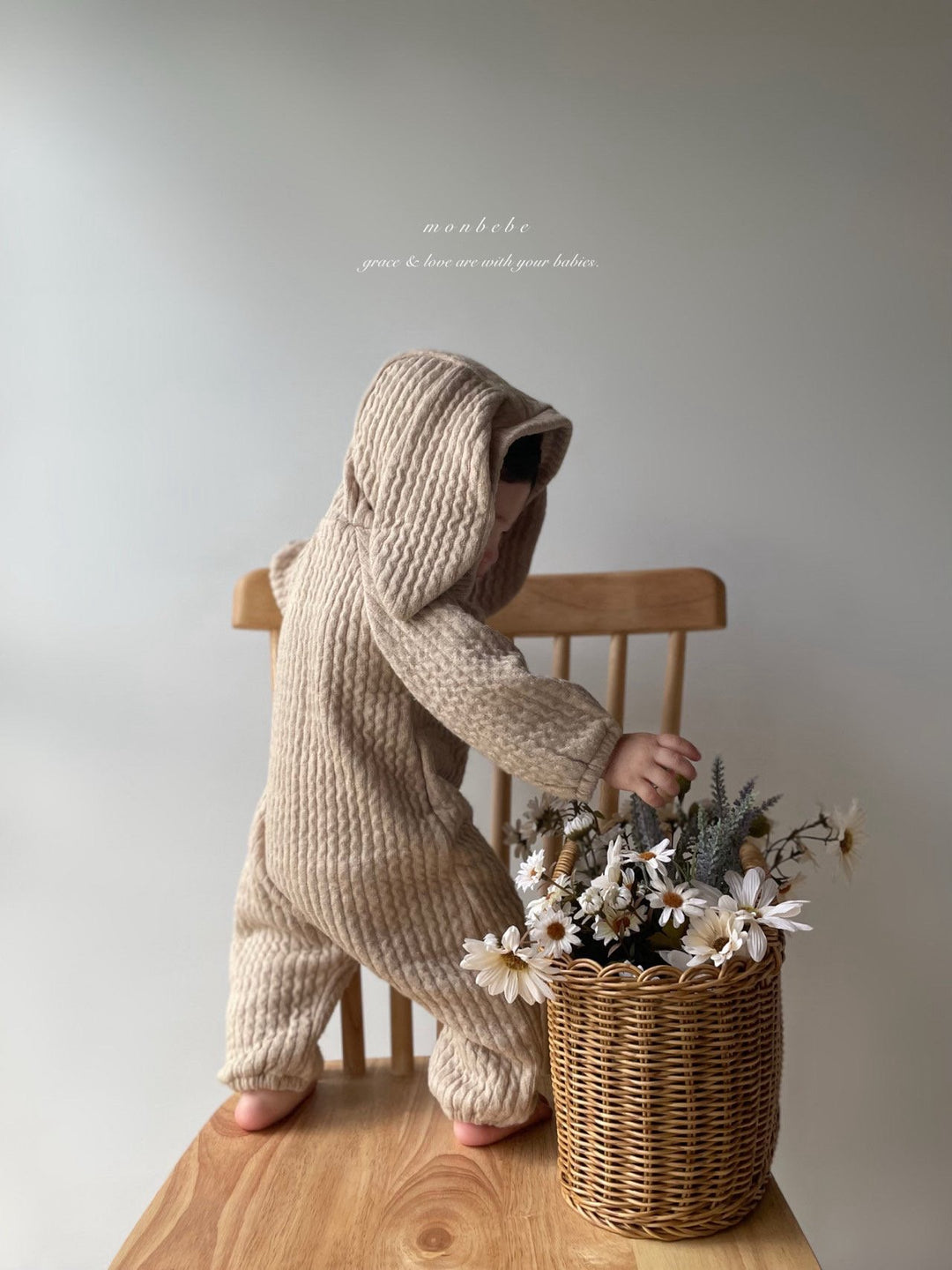 【新作:10/27以降発送】 monbebe / Bunny knit suit