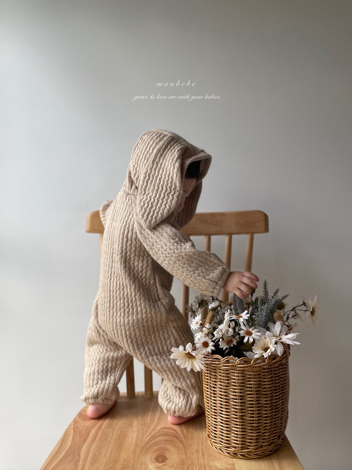 【新作:10/27以降発送】 monbebe / Bunny knit suit