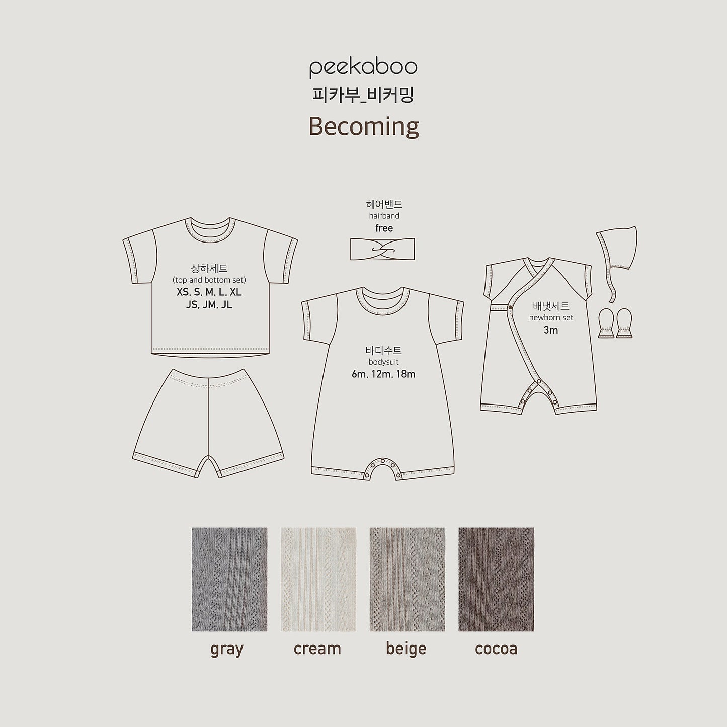 peekaboo /  Becoming kids set